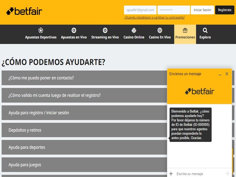 Preguntas frecuentes de los usuarios de Betfair