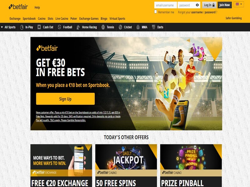 Promociones de apuestas deportivas en Betfair