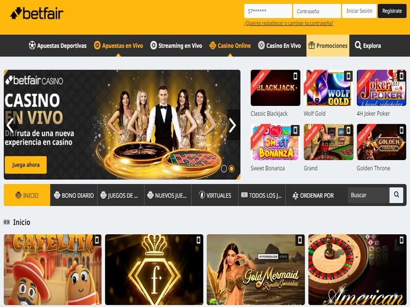 Juega en línea en Betfair casino