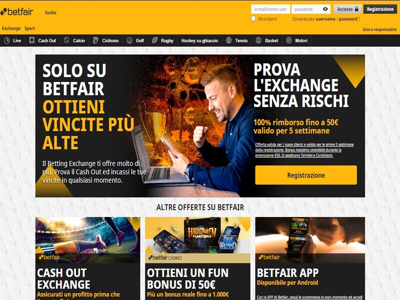 Bonos por depósito Betfair