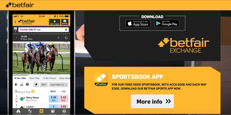 Download Betfair app on iOS