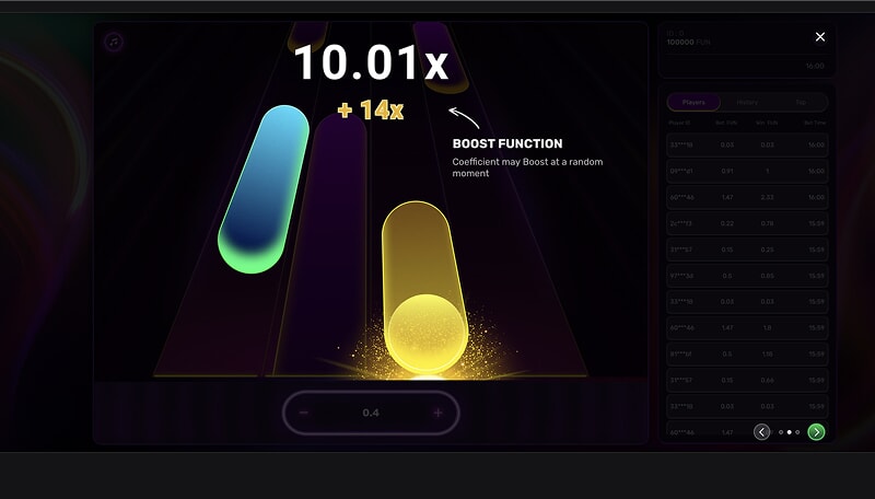 Límites del juego PlayMe