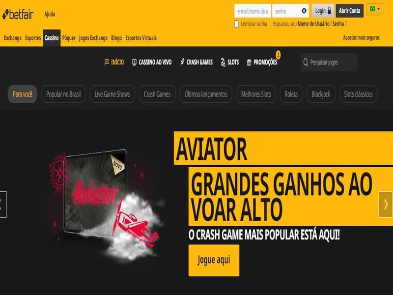 Jogue online no cassino Betfair